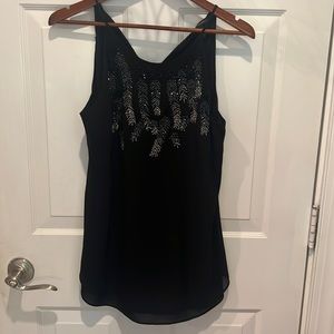 White House Black Market Black with Sequence tank  size 6